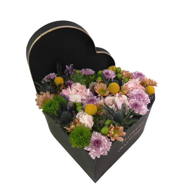 Flower Heart Box Black